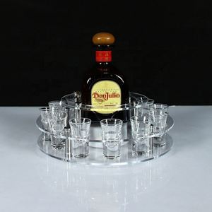 Nouveau plateau de bouteille LED plateau en verre à liqueur acrylique grande roue plateau tournant pour Diwali Thanksgiving Graduation Pâques Halloween Noël - Product Image 2