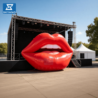 Modèles de lèvres gonflables géants, accessoires de scène pour festivals de musique et concerts