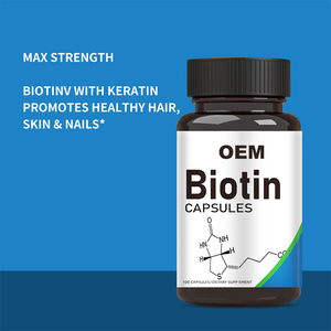 Collagène et biotine en capsules de marque privée, vitamines pour les cheveux, la peau et les ongles, compléments alimentaires, 60 capsules, 2 doses quotidiennes - Product Image 4