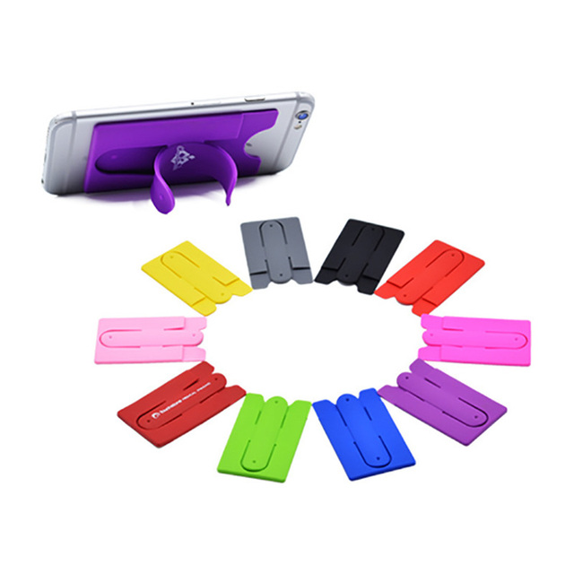 Eco-friendly Silicone Mobile Phone Card Holders Mobile Phone Stand