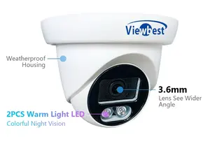 OEM Wholesale TVI AHD CVI Hybrid 4 IN 1 1080p Surveillance Analog Camera ColorVu Night Vision Turret CCTV Camera
