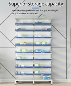 병원 외래용 약품 선반 약국 처방 선반 서양 의약품 캐비닛 처분 테이블 풀다운 스토리지 케이지 클리닉용 - Product Image 1