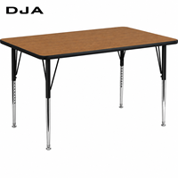 Ensemble table et chaises d'école pour maternelle, rectangulaire moderne, multicolore, optionnel, structure en métal et bois, empilable, mobile, hauteur réglable