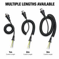 Câble de connexion télécommande noir à 4 conducteurs, fil à ressort, câble en cuivre argenté PVC, cordon d'alimentation 5 broches, longueur 2M