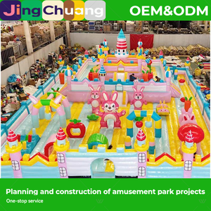 Nouveau Grand Toboggan Château, Château Lapin pour Atrium de Centre Commercial, Équipement de Trampoline Gonflable Extérieur pour Enfants pour Parc d'Attractions - Product Image 1