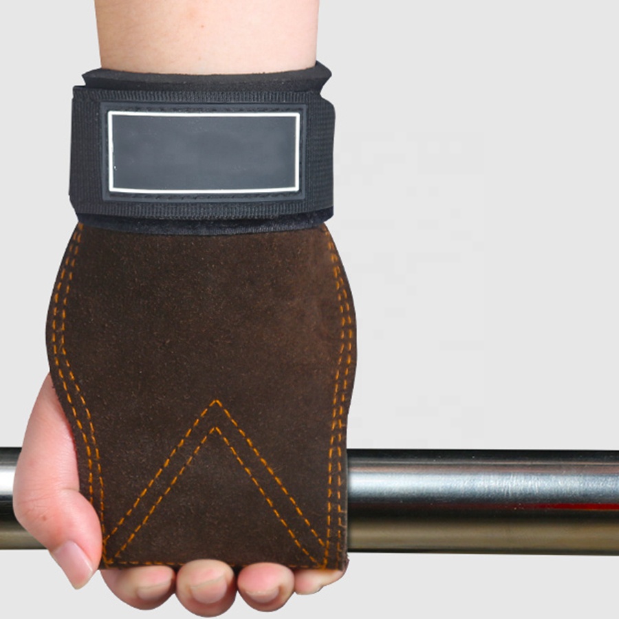 Unisex Manufacture Price Cowhide Palm Protector Weight Lifting Gloves For Sport Fitness