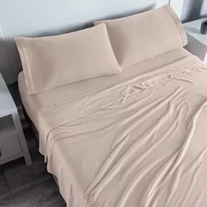 ชุดผ้าปูที่นอน VIANNEY HOME SHEETS ขนาดคิงไซส์ ผ้าฝ้าย ระบายอากาศได้ดี ป้องกันการแพ้ ผ้าสีพื้นเรียบ สำหรับเครื่องนอนในบ้าน - Product Image 3