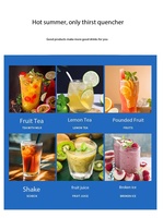 Commerciële volautomatische citroenverpletteringsmachine, gespecialiseerde fruit- en ijsblender voor melkthee-zaakketens