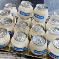 Bocaux transparents en plastique de 200 ml (7 oz) pour aliments pour animaux, gâteaux, avec couvercle facile à ouvrir