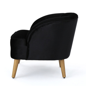 Modern Hotel Bedroom Furniture <b>Armchair</b> Linen Fabric Velvet Living Room Wooden Dressing Chair - Product Image 5