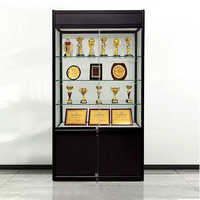 Individuelle Vitrine Aus Glas, Schwarz, Für Rauchershop, Theke, LED-Licht, Apotheken-Schauvitrine Mit LED-Beleuchtung