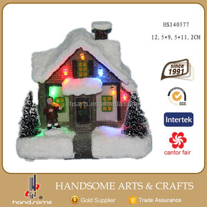Pulgadas pequeño LED decoración resina Navidad <span class=keywords><strong>casas</strong></span> de pueblo - Product Image 4