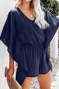<span class=keywords><strong>Robe</strong></span> à <span class=keywords><strong>manches</strong></span> <span class=keywords><strong>courtes</strong></span>, élastique, couleur unie, pour femme, <span class=keywords><strong>col</strong></span> en <span class=keywords><strong>v</strong></span>, Simple, décontractée, nouveauté tendance, été, 2020 - Product Image 5