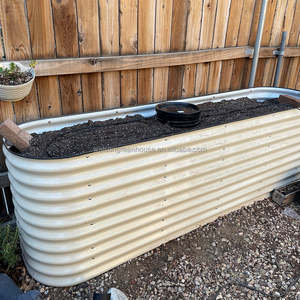 Bordure de jardin surélevée en métal galvanisé en acier 8x4x2ft