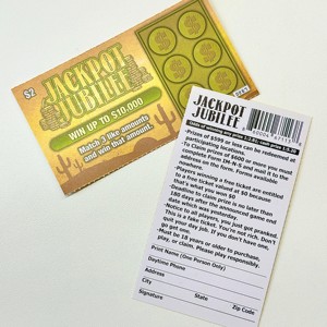 <span class=keywords><strong>Precio</strong></span> bajo CMYK Boleto de lotería Scratch Off Tickets Impresión Lotería Scratch Cards Juegos de lotería Boletos Win Card - Product Image 6