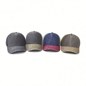 Gorra de Béisbol Estilo Trucker 2024, Nueva, de Algodón Puro, con Efecto Desgastado, de Alta Calidad, Verano, Malla Deportiva y Formal, Estilo Personalizado para Exteriores - Product Image 2