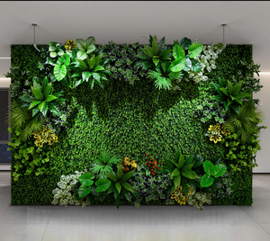 Pannello Decorativo Verde Artificiale per Pareti Esterne, Pianta Artificiale per Muri Verdi - Product Image 1