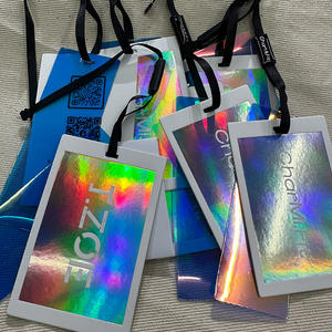 תגיות נייר אקולוגיות לבגדים, תוויות לבוש עם חוטים לתלייה לתיקים ונעליים, עשויות נייר - Product Image 2