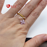 Prix de gros – Zircone cubique synthétique de qualité 5A, taille fantaisie en forme de fleur, couleur rose clair, forme lys, en stock