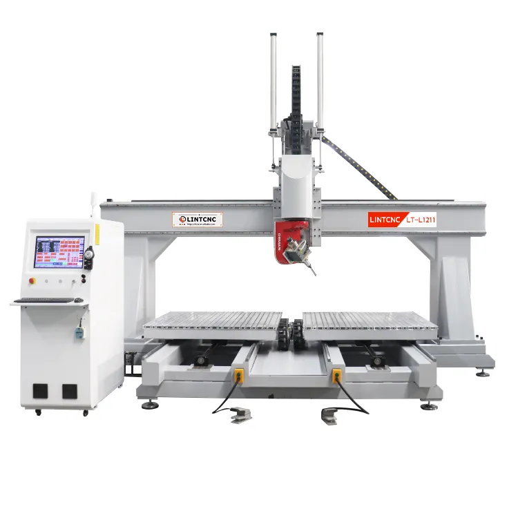 Hout Patroon Cnc Router 360 Graden Hoofd Turn 4 Axis 5 As 1212 1211 Cnc Freesmachine Voor Art Hout carving