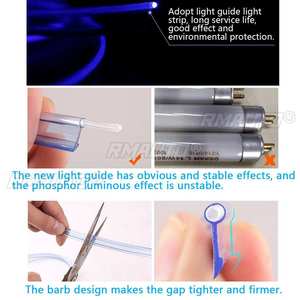 Bande lumineuse LED 12V pour tableau de bord de voiture, lampe d'ambiance pour espace entre les sièges, rétroéclairage LED bleu pour Toyota Highlander 2015 2016 2017 - Product Image 5