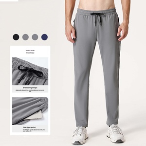 Collants d'été à séchage rapide pour hommes, amples, élastiques, fins, avec fermeture éclair, pour le <span class=keywords><strong>sport</strong></span>, la course, le fitness, le yoga et l'entraînement - Product Image 2