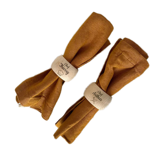Anneaux de serviette en bois écologiques modernes, taille personnalisable, décoration de table - Product Image 1