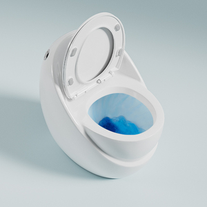 현대 화이트 원피스 세라믹 바닥 장착 듀얼 플러시 사이펀 제트 플러싱 욕실 변기 S-트랩 위생 용품 - Product Image 5