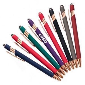 Custom 2-In-1 Stylus Ballpoint <b>Pen</b>, Retractable Metal <b>Pen</b> Touch Screens, 1.0Mm Black Ink, Perfect for Promotional Gift - Product Image 1