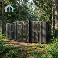 Maison conteneur modulaire extensible et élégante de 30 pieds, maison conteneur de luxe pour site de glamping panoramique, hébergement touristique haut de gamme