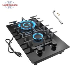 Estufa de <span class=keywords><strong>Gas</strong></span> Propano de 2 Quemadores, Superficie de Vidrio Templado, Protección con Termocople, Estufa de <span class=keywords><strong>Gas</strong></span> de Doble Combustible (LPG/NG) - Product Image 2