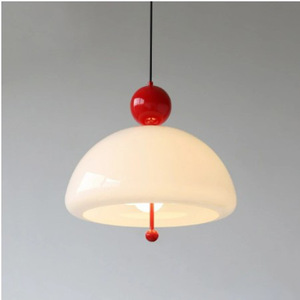 Nouvelle Suspension Nordique Vintage pour Restaurant, Style Wabi-Sabi Français, Postmoderne, en Fer Blanc et Verre, Taille Moyenne, LED Réglable - Product Image 1