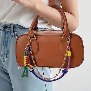 Pendentif robot à double anneau tressé à la main avec chaîne pour <span class=keywords><strong>sac</strong></span>, breloque de <span class=keywords><strong>sac</strong></span> colorée tressée, breloque porte-clés Pop Strings - Product Image 1