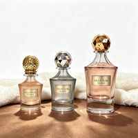 Nouvelle conception de flacon de parfum vide transparent de 30 ml, fond épais, flacons de parfum vaporisateurs de 30 ml, 50 ml, 100 ml avec bouchon sphérique polyédrique