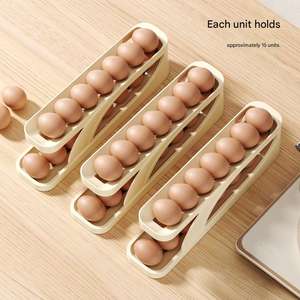 Automatischer Scroll-Eierhalter für Kühlschrank Aufbewahrungsbox Doppelschichtiger Eierkorb Organizer Küchenzubehör - Product Image 1
