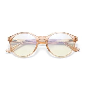 高品質レトロファッション丸型光学眼鏡フレームブルーライトブロックレッドミラーレンズ付き - Product Image 2