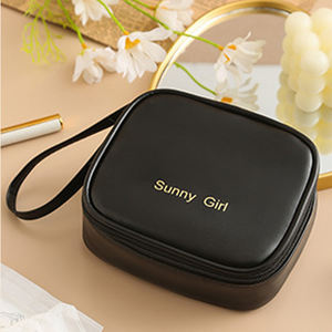 Custom Logo PU <b>Travel</b> <b>Makeup</b> Organizer Fashionable Zipper Closure Cosmetic <b>Bag</b> with High Visibility Features - Product Image 4