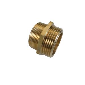 1-1/2\" NPT X 1-1/2\" NST(NH) <b>Male</b> Brass Fire <b>Hose</b> Adapter with Hexagonal Nipple Firefighting Equipment and Accessory - Product Image 1