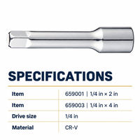 Barre d'extension de douille de 1/4 de pouce en acier CR-V, 2 et 4 pouces, pour clé à cliquet, outils de réparation