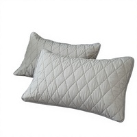 Taies d'oreiller et housses de coussin de luxe pour hôtel, en polyester imperméable 300TC, motif losanges, lavables