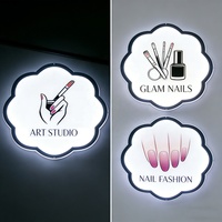 Enseigne LED en acrylique ultra-mince personnalisée pour affichage de logo lumineux, idéale pour les entreprises, les boutiques de mode, les bistrots et la signalétique décorative