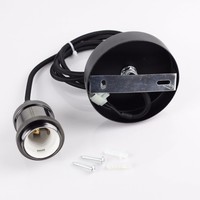 Offre Spéciale E26 E27 Edison lampe ampoule support Vintage industriel intérieur pendentif ampoules douille de Base avec câble de 1M