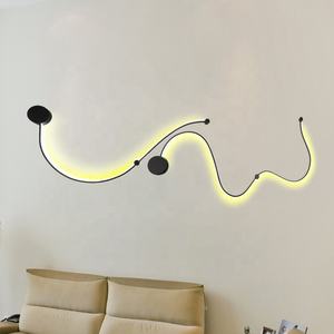 Style nordique décoratif salon chambre intérieur <span class=keywords><strong>serpent</strong></span> applique murale créative intérieur moderne Led applique murale - Product Image 3