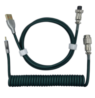 Connecteur d'aviateur de câble de clavier mécanique enroulé type-c vers USB pour clavier de jeu/tablette/câble de données de téléphone intelligent