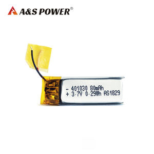 UL1642/Un38.3/CE certificato 401030 <span class=keywords><strong>3.</strong></span> V 80mAh batteria Lipo ai polimeri di litio ricaricabile - Product Image 5