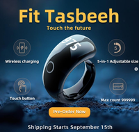 Intelligent Islamique Tasbeeh Anneau Prière Rappel Alarme Compteur Numérique Compatible Android IOS Durable Acier Plastique Résine Alliage Cas