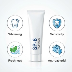 Dentifrice <span class=keywords><strong>Correcteur</strong></span> de Couleur Violet Blanchissant les Dents Anti-Caries Haleine Fraîche Protection de l'Émail Usage Domestique Soin Bucco-Dentaire Quotidien - Product Image 4
