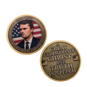 Moneda conmemorativa de Charlie Kirk con forma redonda de tema patriota grabado de fundición de Metal - Product Image 6