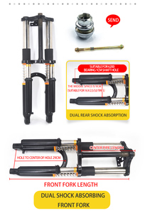 Horquilla delantera de cuadriciclo eléctrico 18 tubos a través del eje tipo 29,5 horquilla amortiguadora de hombro con cuenco de acero y eje delantero - Product Image 5
