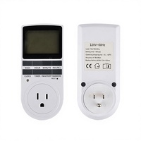 Prise Minuterie Intelligente Numérique avec Matériau ABS IP44 Programmable Anti-Vol Utilisation Estivale